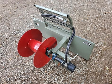 hydraulic wire roller for skid steer|hydraulic welding wire winder.